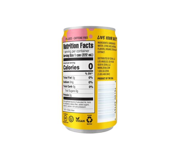 Zevia Kidz Strawberry Lemonade Zero Calorie Soda - Imagen 2