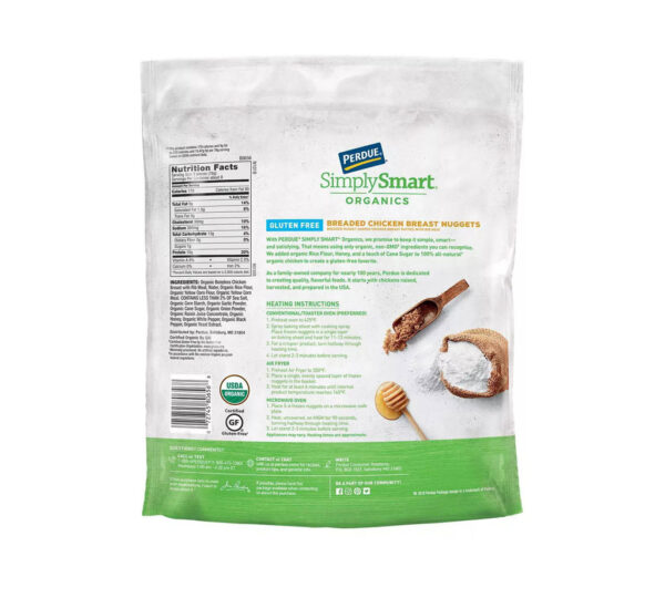 Perdue Simply Smart Organics Gluten Free Breaded Chicken Breast Nuggets - Imagen 3