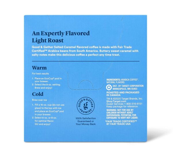 Naturally Flavored Salted Caramel Light Roast Coffee - Imagen 3