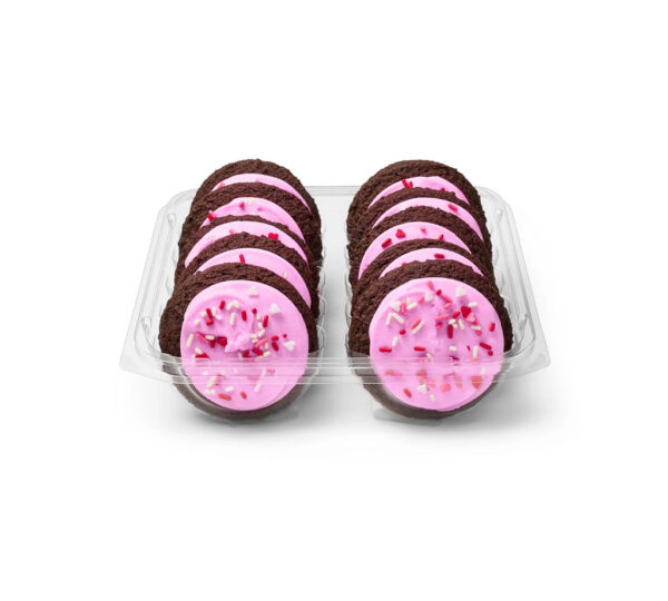 Valentine's Day Pink Frosted Chocolate Cookies - Imagen 4